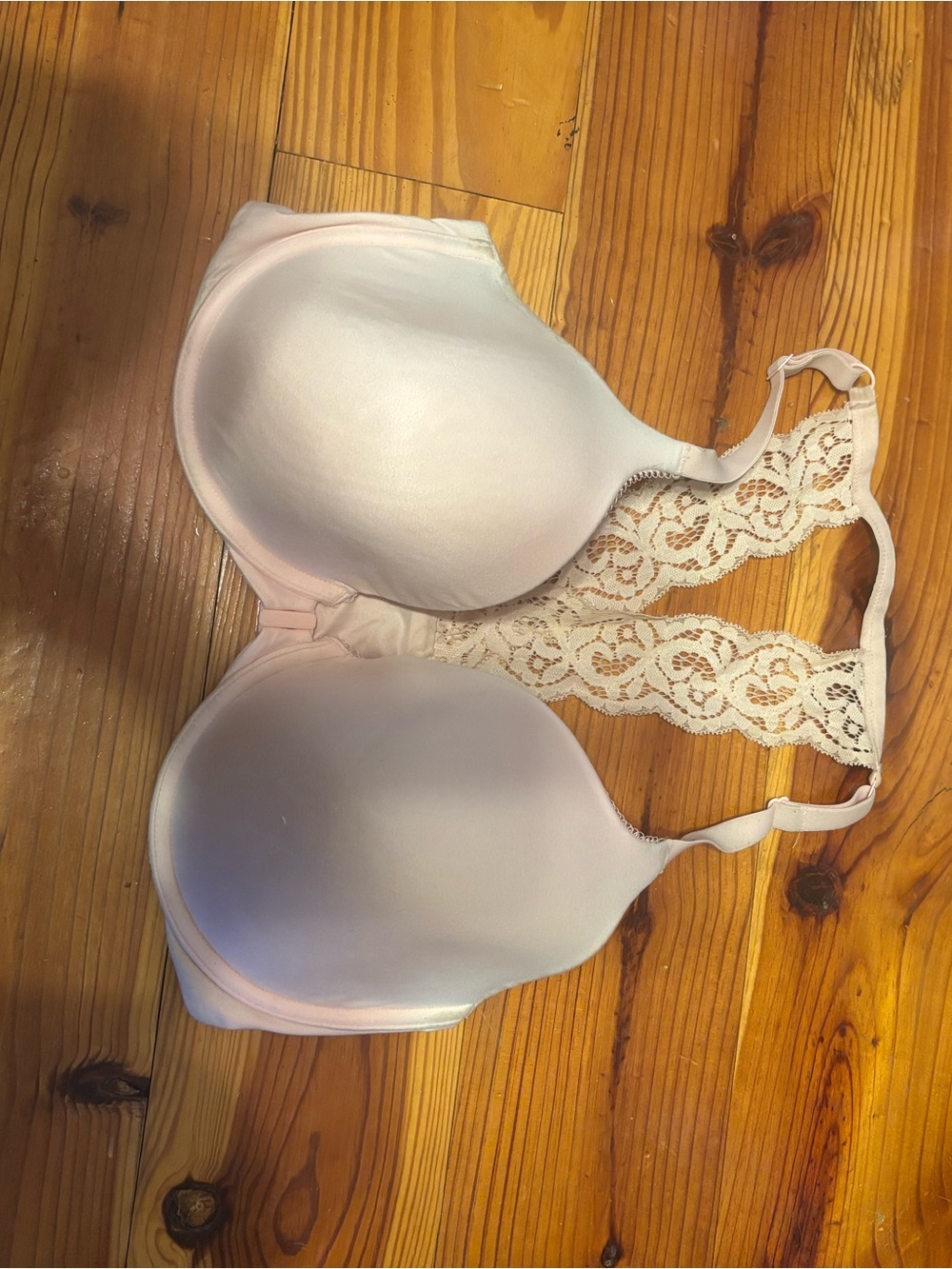 Victoria's Secret Pale Pink  Lace-Back T-Shirt Bra